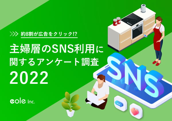 資料イメージ：約8割が広告をクリック!?主婦のSNS利用に関するアンケート調査2022　株式会社イオレ｜eole inc.